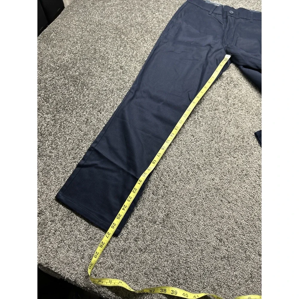 Nautica Boys School Uniform Pants 14 Husky Navy Blue Adjustable Waist N851055Q